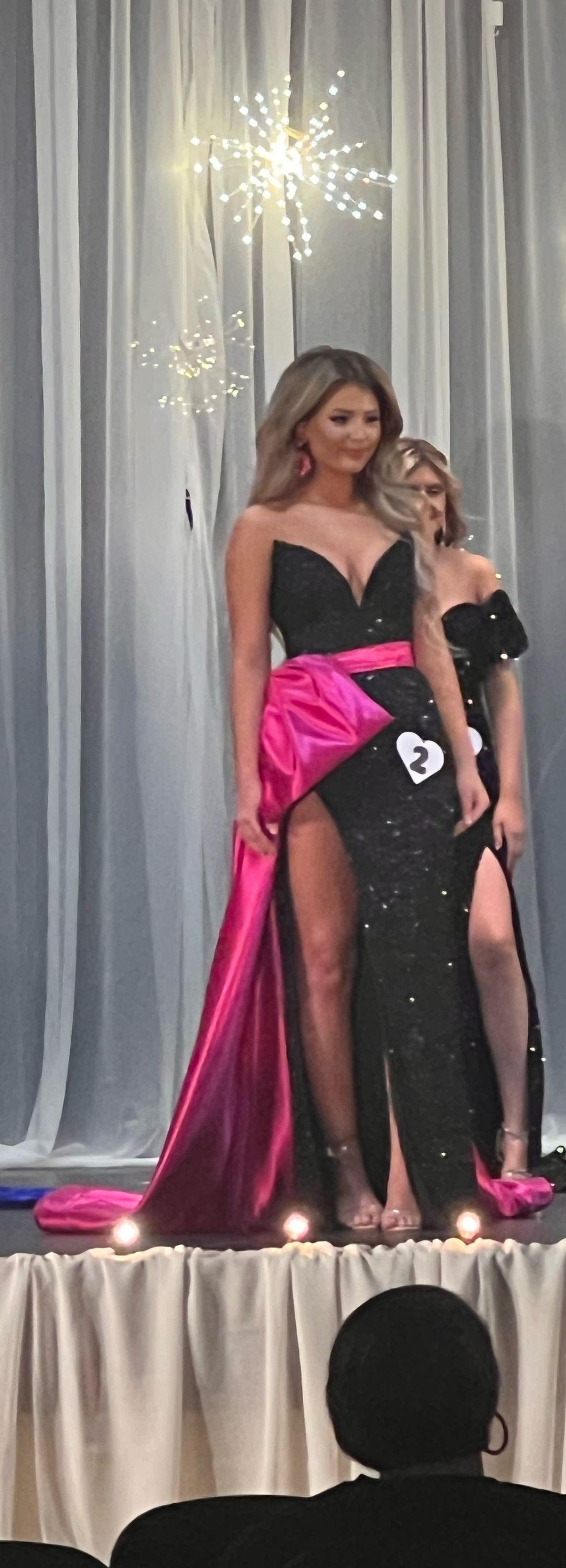 Ashley Lauren Size 2 Pageant Strapless Black Side Slit Dress on Queenly