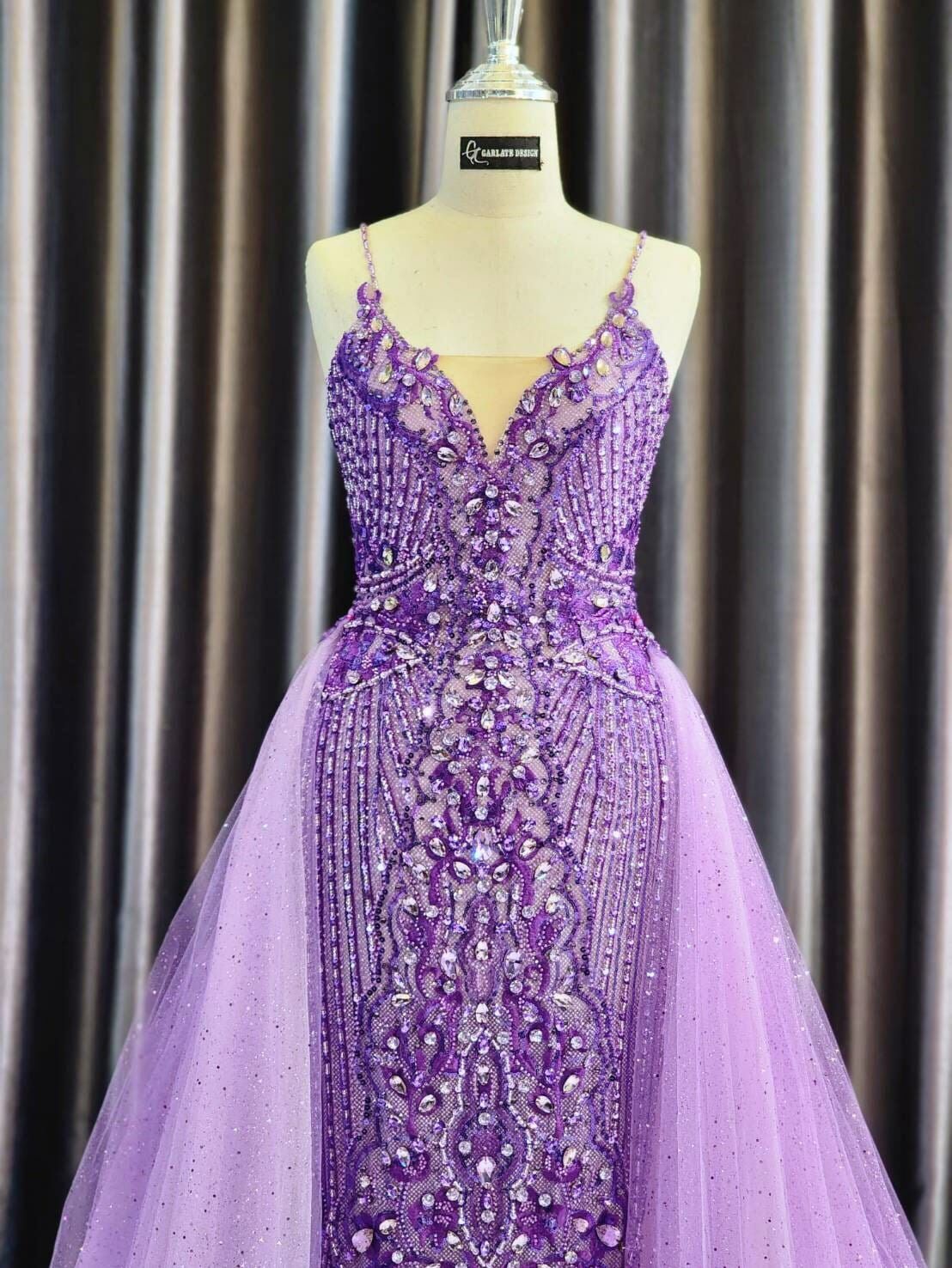 Size 4 Pageant Purple Floor Length Maxi on Queenly