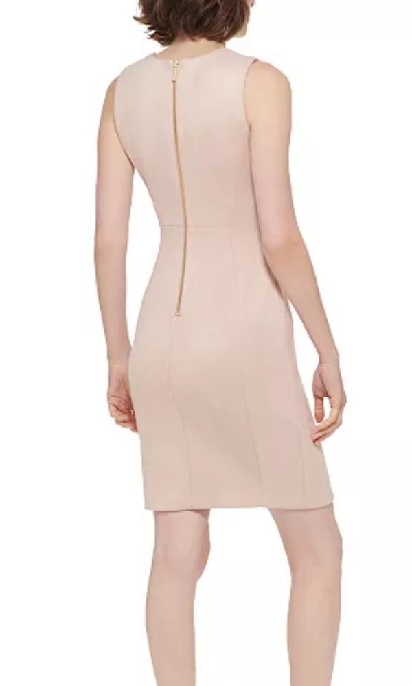 Style CT2J1A00 Calvin Klein Size 10 Prom Nude Cocktail Dress on Queenly