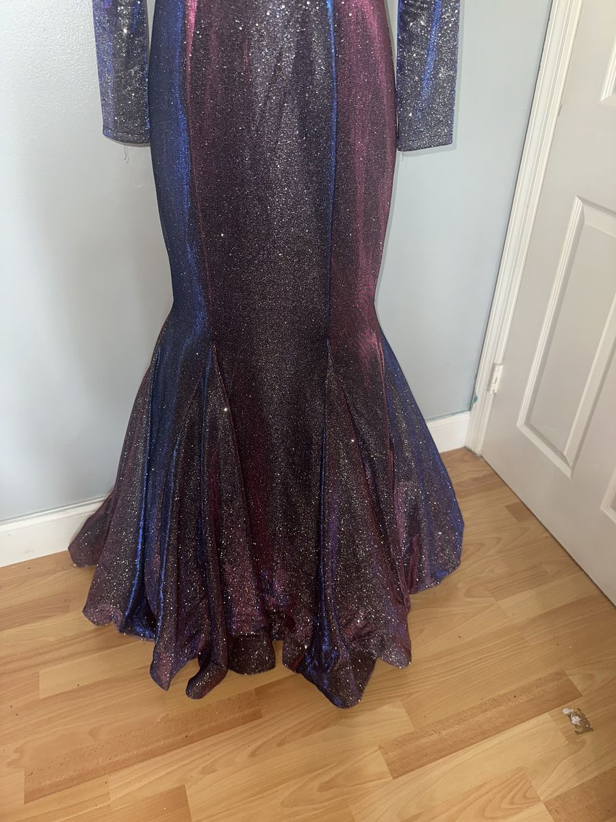Camille La Vie Size 12 Prom Purple Mermaid Dress on Queenly