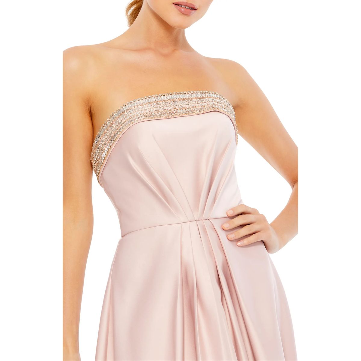 Style 25661 Mac Duggal Size 10 Strapless Pink A-line Dress on Queenly