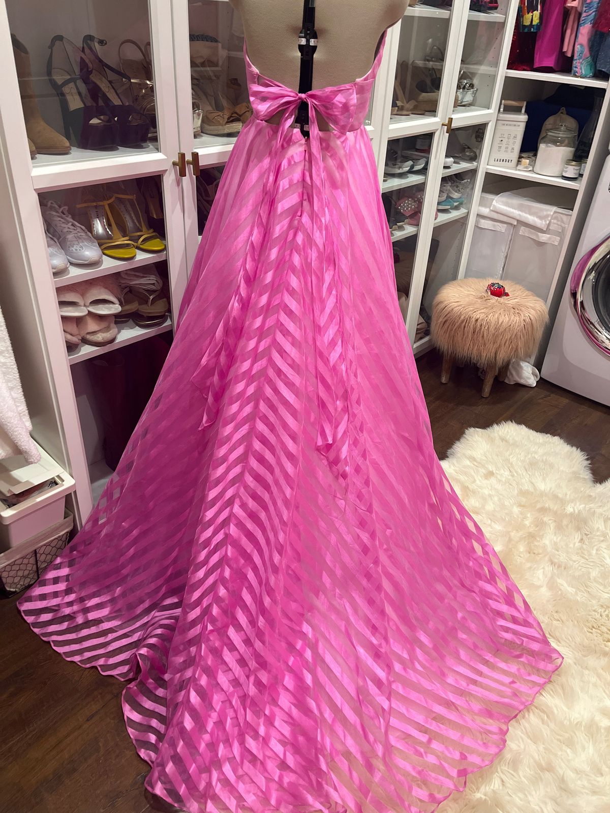 Sherri Hill Size 2 Bridesmaid Halter Pink Ball Gown on Queenly