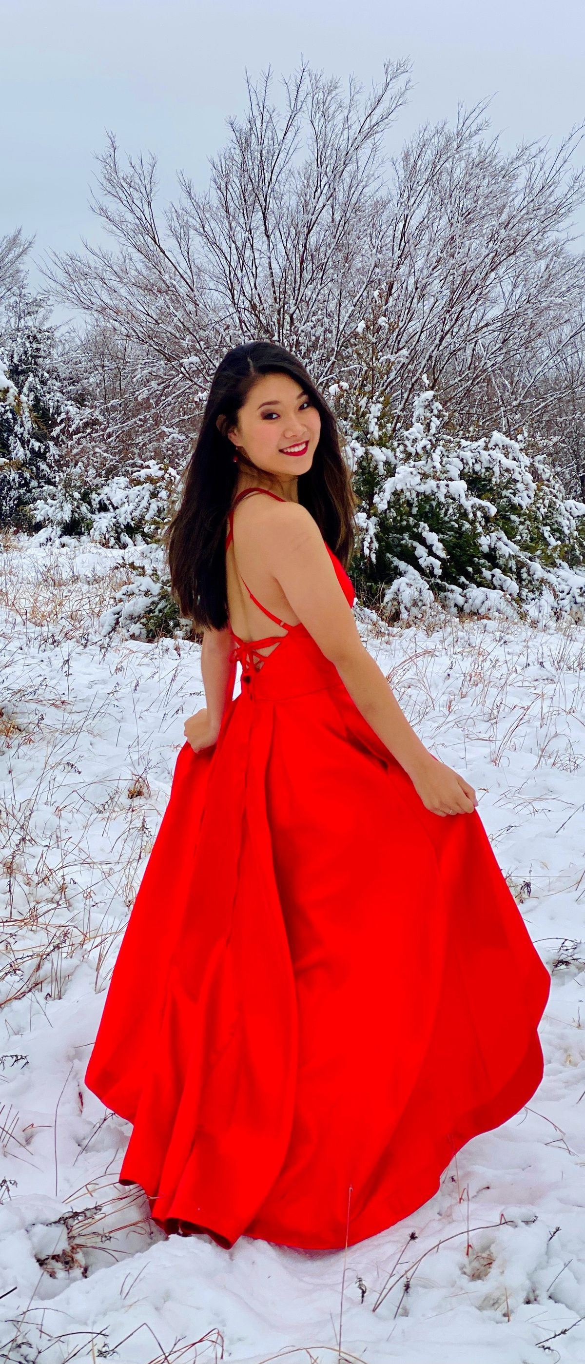 Speechless Size 4 Prom Red Dress With Train on Queenly