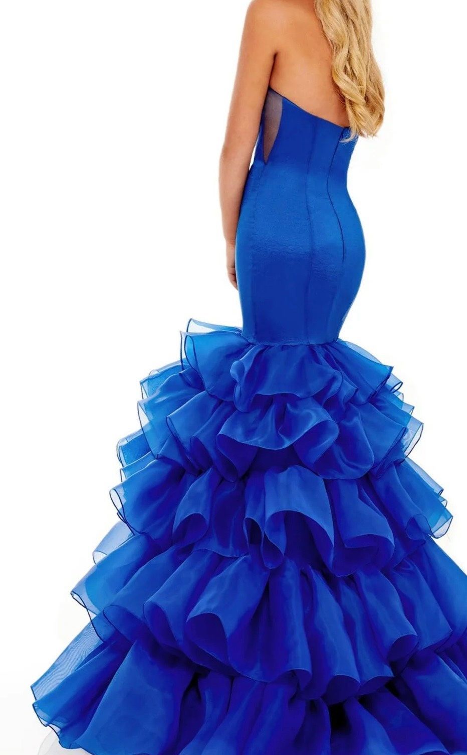 Rachel Allan Size 4 Prom Strapless Royal Blue Mermaid Dress on Queenly