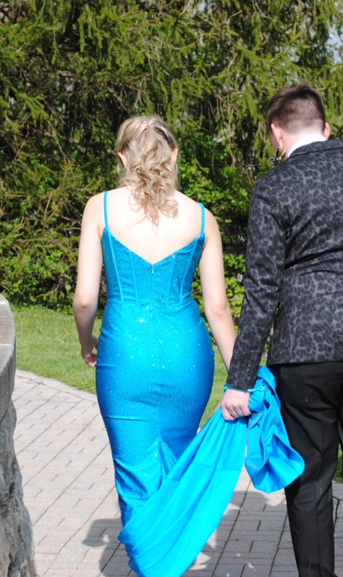 Sherri Hill Size 2 Prom Halter Blue Mermaid Dress on Queenly
