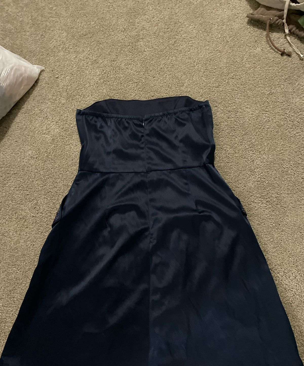 Size 6 Strapless Blue Floor Length Maxi on Queenly