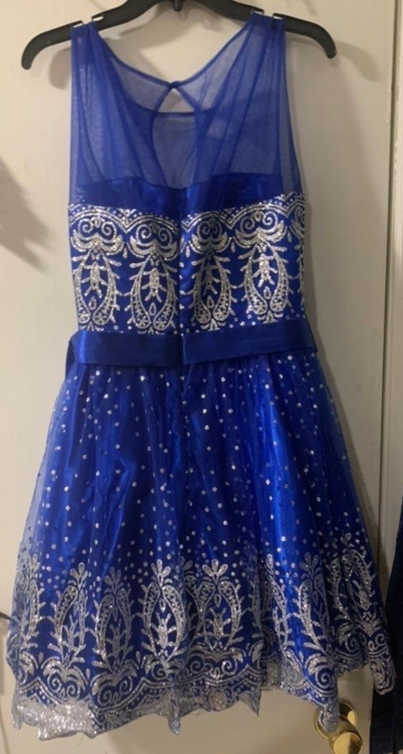Alyce Paris Plus Size 16 Prom Blue Cocktail Dress on Queenly