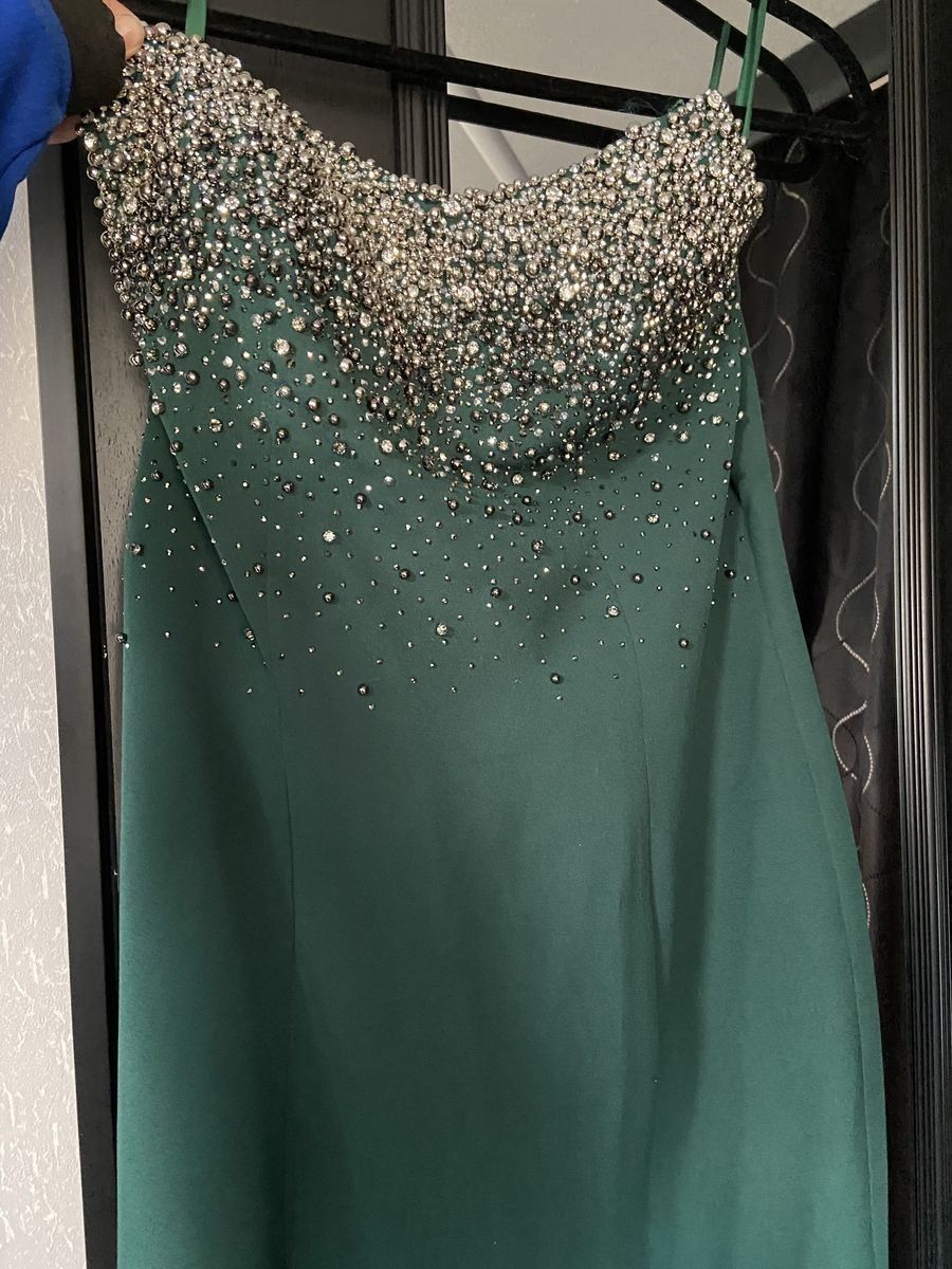 Size 8 Strapless Green Mermaid Dress on Queenly