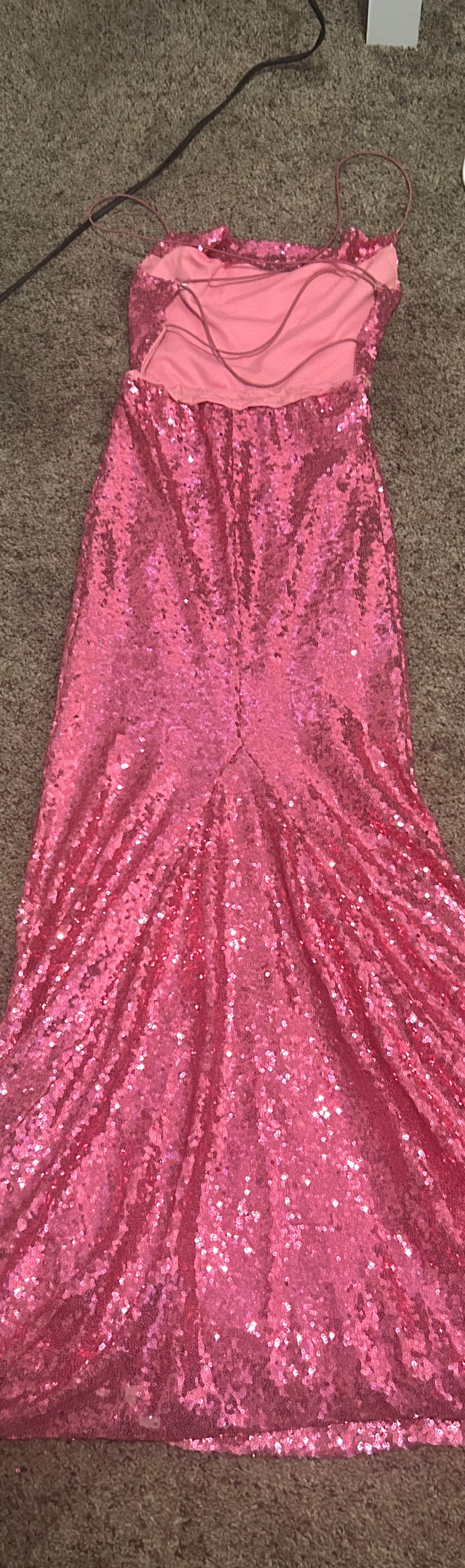 Size 2 Prom Pink Floor Length Maxi on Queenly
