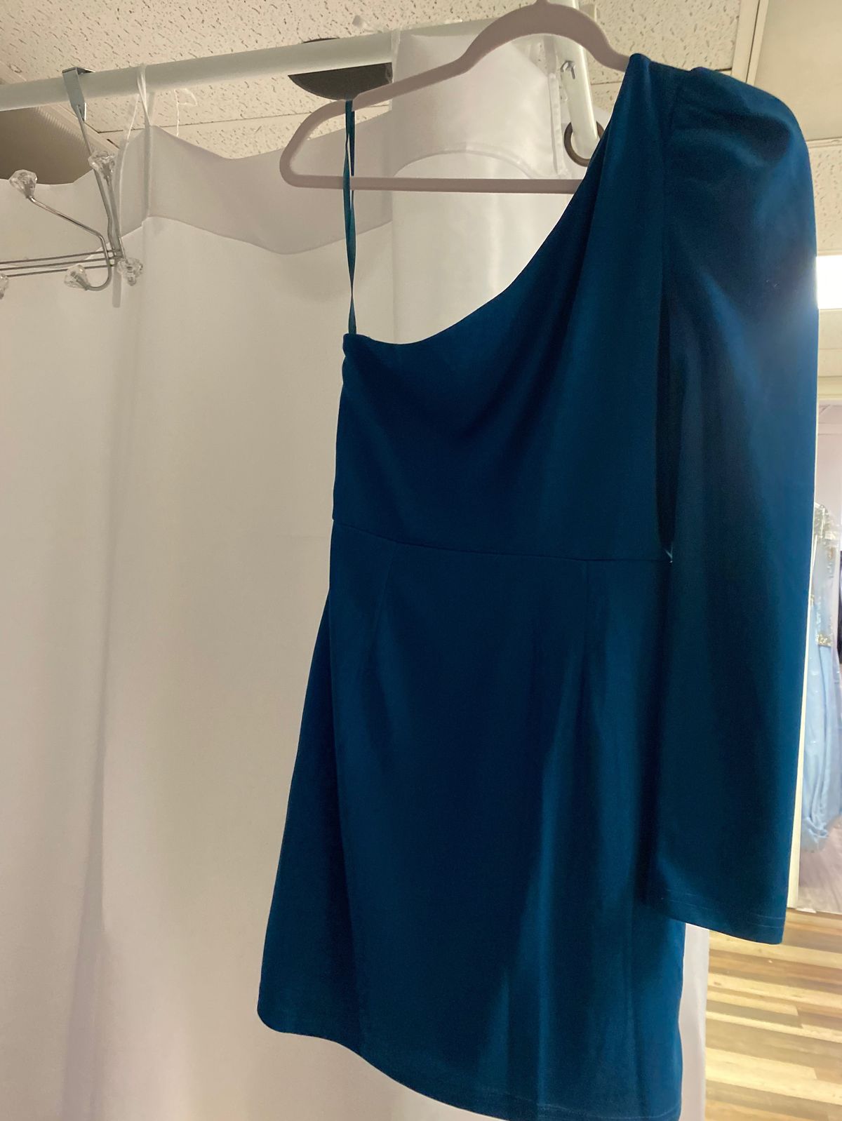 She+Sky Size S One Shoulder Blue Cocktail Dress on Queenly