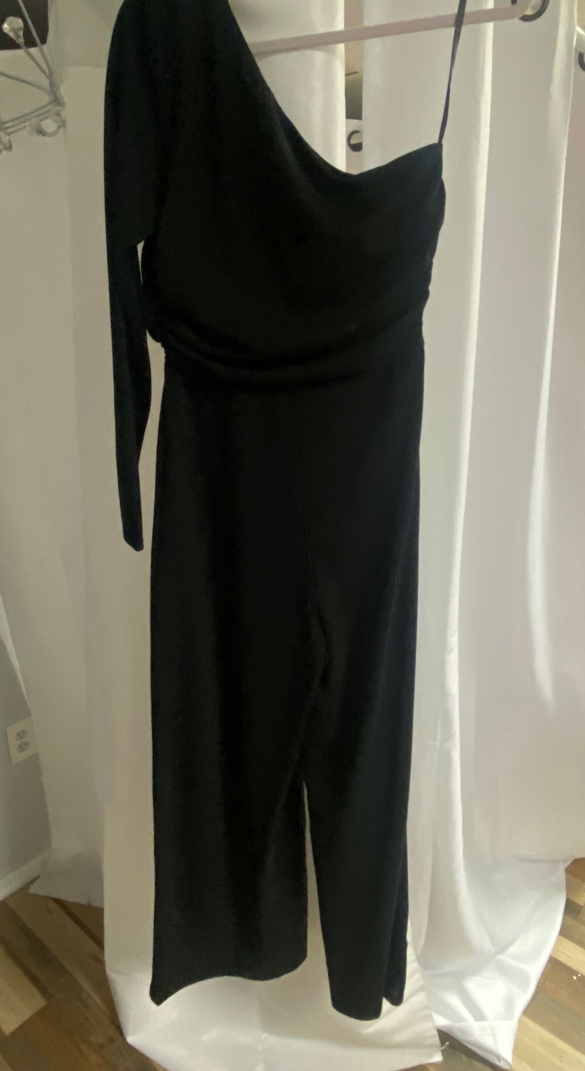 She+Sky Size S Nightclub One Shoulder Black Formal Jumpsuit on Queenly