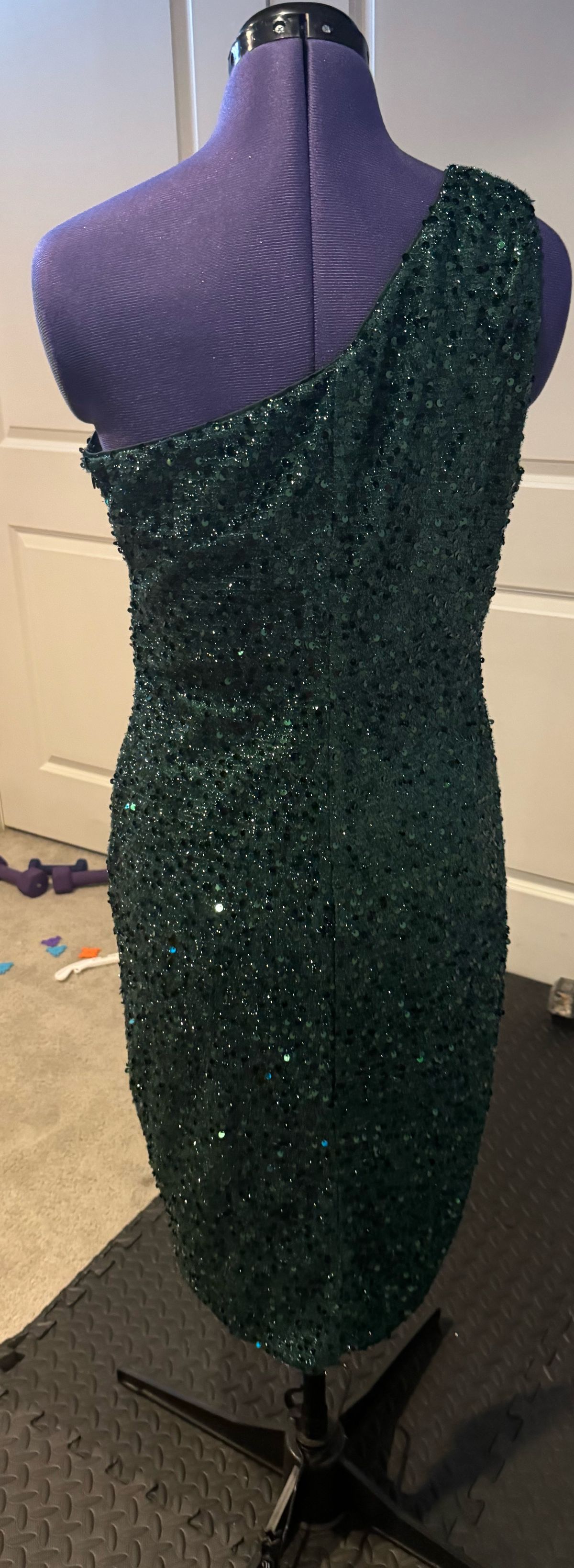 Shein Size L Pageant One Shoulder Green Cocktail Dress on Queenly