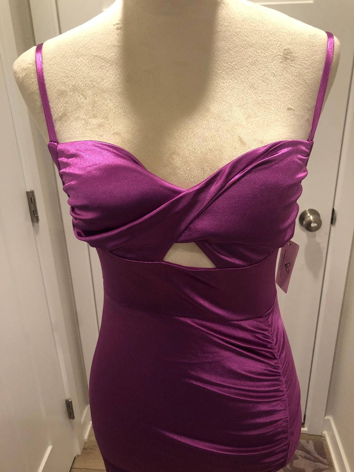Windsor Size S Plunge Pink Side Slit Dress on Queenly