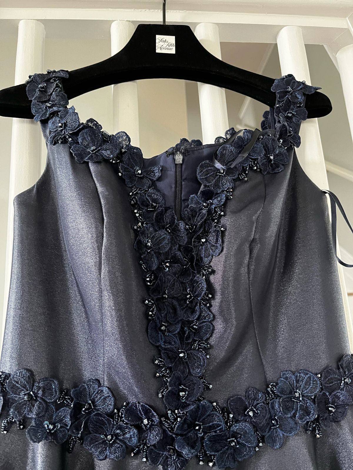 Basix black label Size 8 Prom Off The Shoulder Blue A-line Dress on Queenly