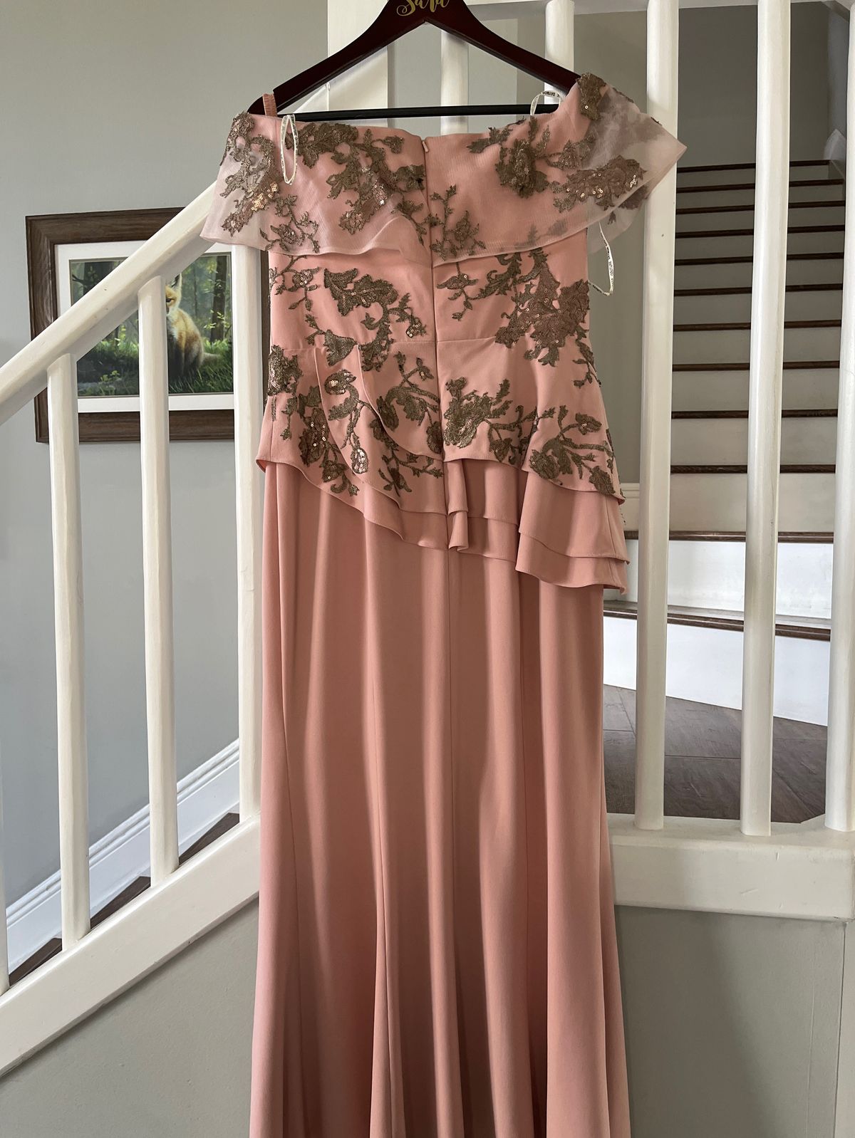 Daymor Size 8 Off The Shoulder Pink A-line Dress on Queenly