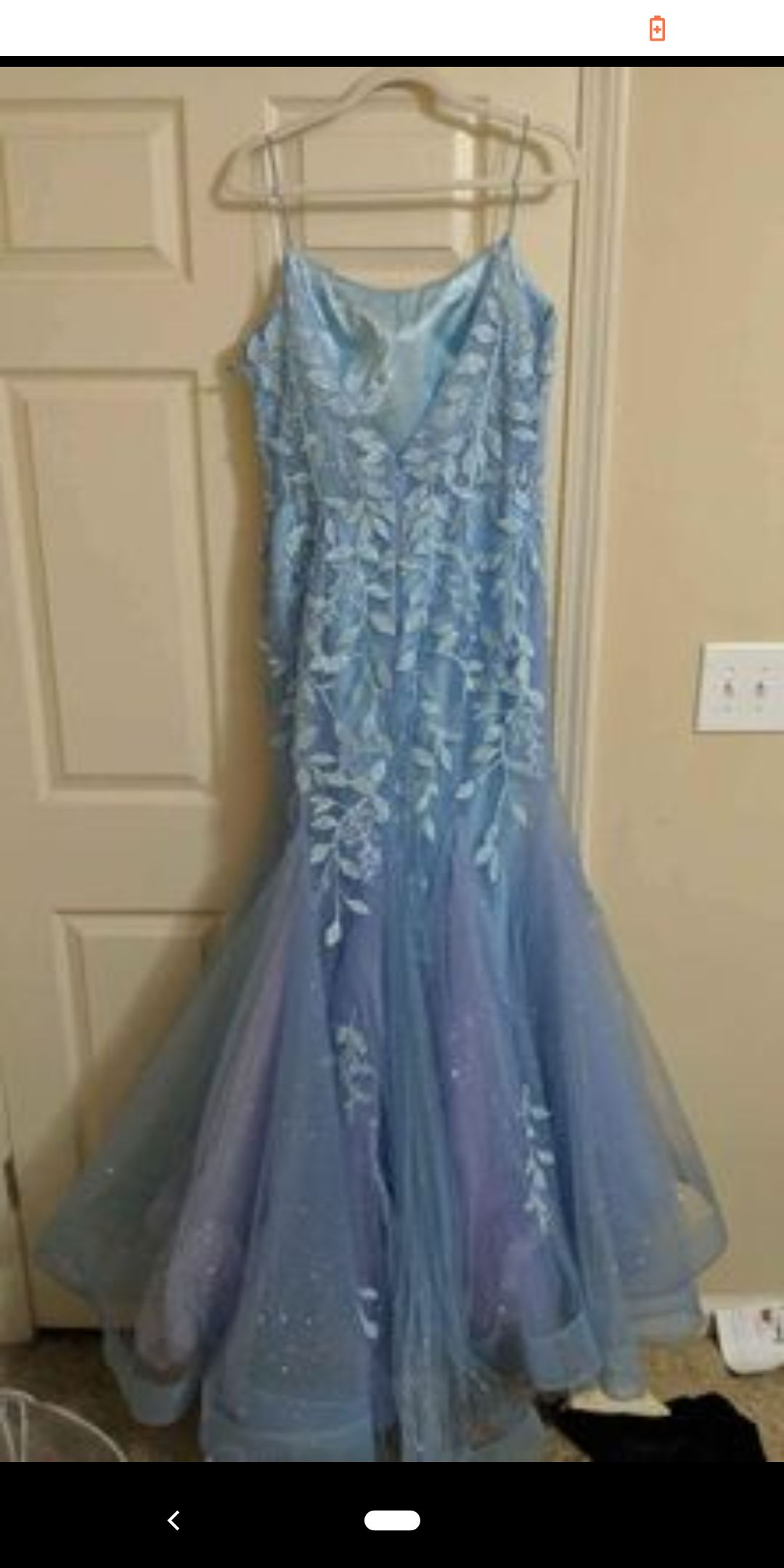 Amarra Size 12 Prom Blue Mermaid Dress on Queenly