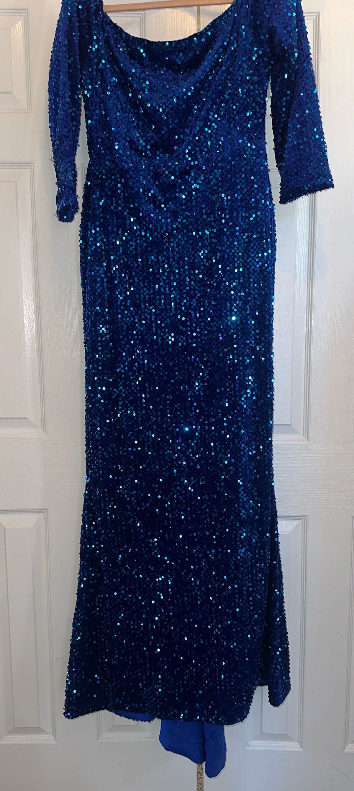 Miss ord Size XL Pageant Off The Shoulder Blue Mermaid Dress on Queenly