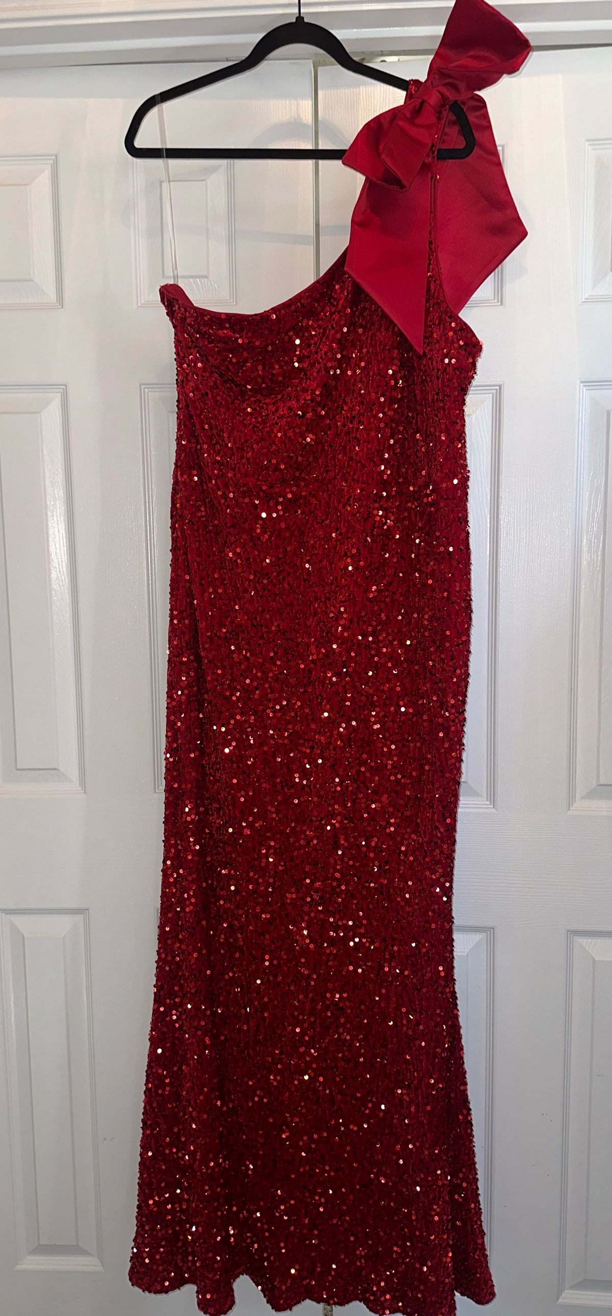 Faeriesty Size 3X Pageant One Shoulder Red Mermaid Dress on Queenly