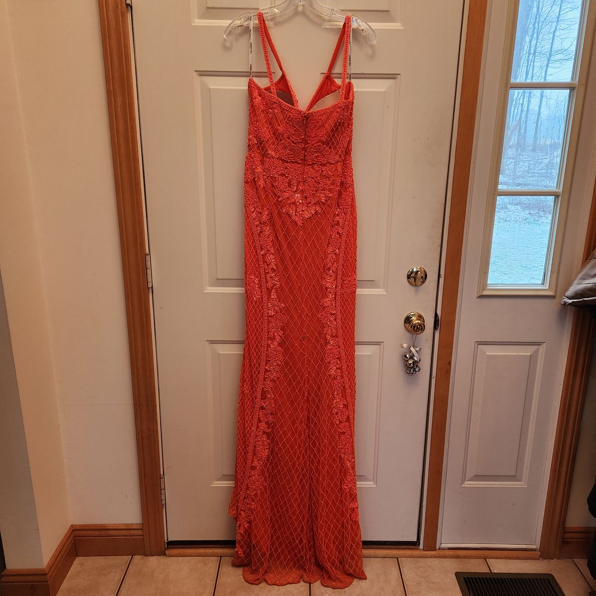 Sherri Hill Plus Size 16 Orange Ball Gown on Queenly