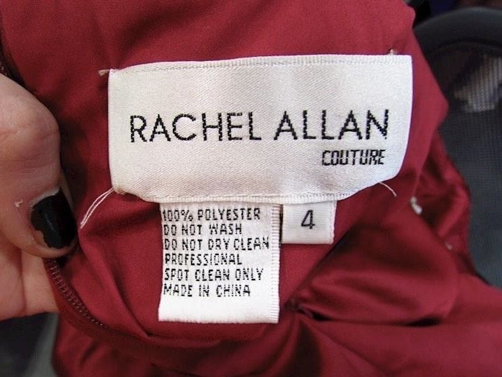 Rachel Allan Size 4 Plunge Red Mermaid Dress on Queenly