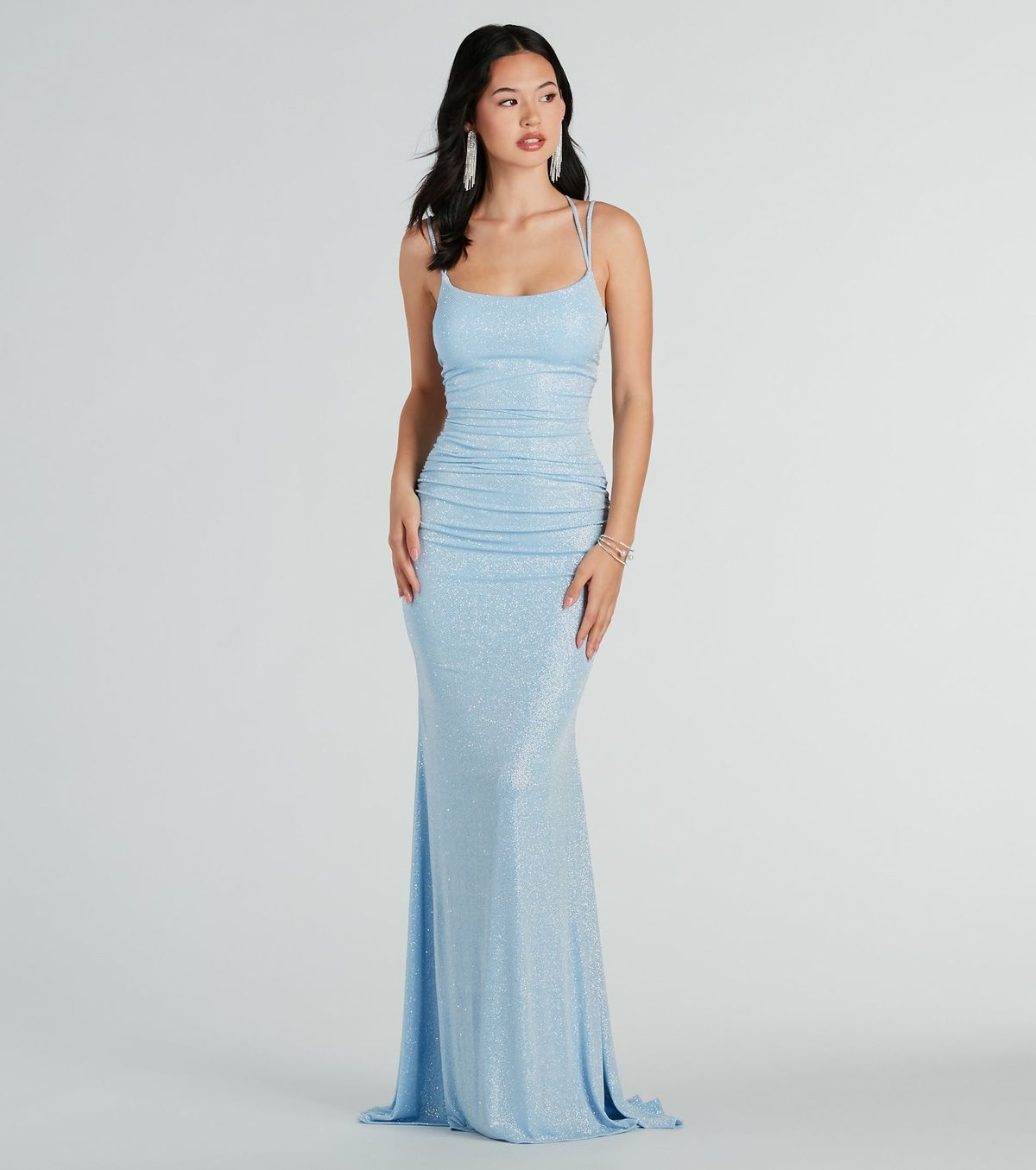 Style 05002-8000 Windsor Size S Bridesmaid Blue Mermaid Dress on Queenly