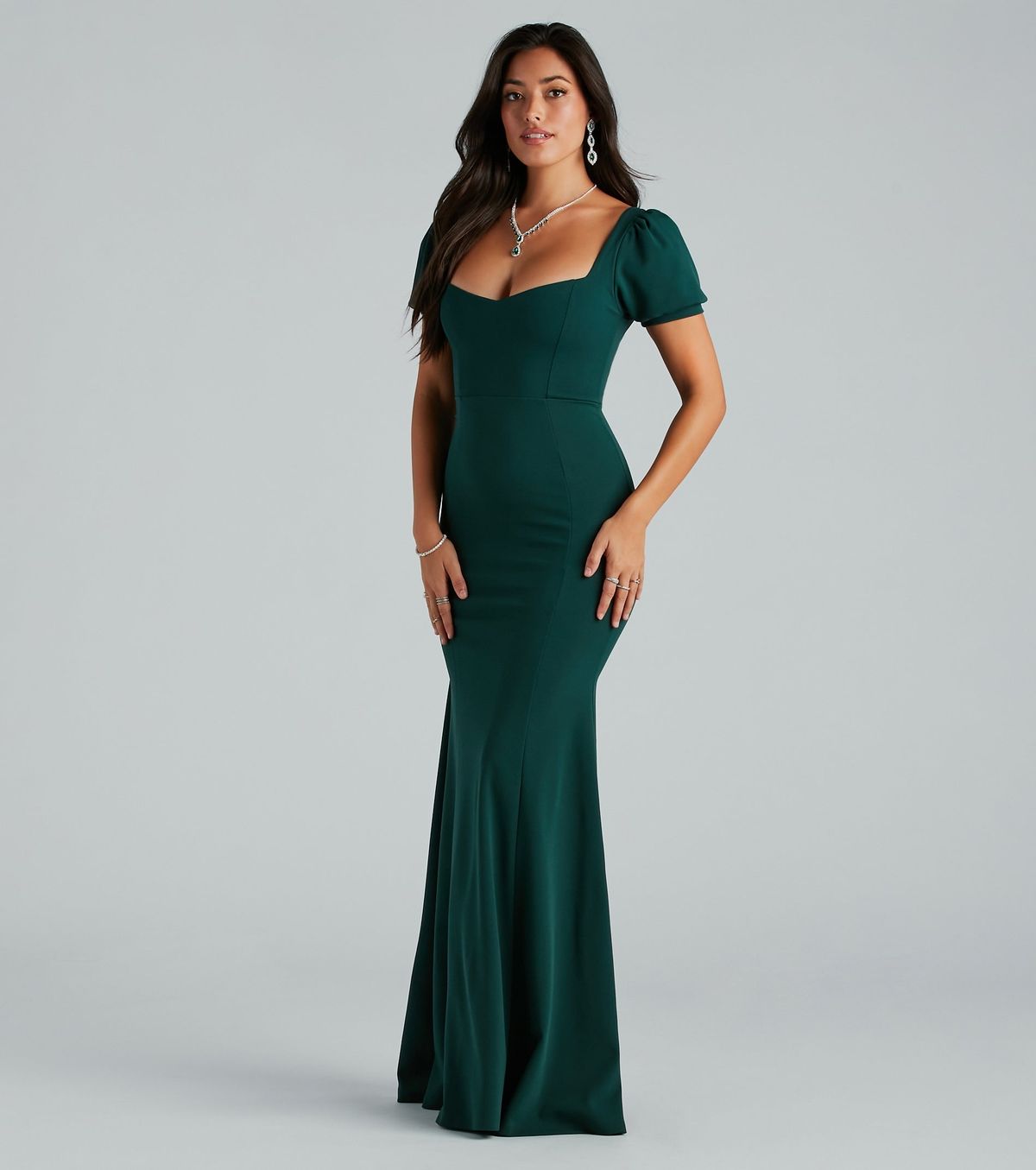 Style 05002-7433 Windsor Size S Bridesmaid Green Mermaid Dress on Queenly