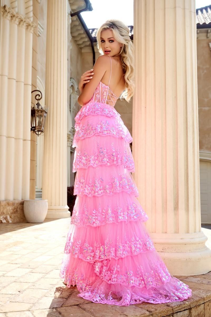 Style PS24520 Portia and Scarlett Size 2 Prom Pink Side Slit Dress on Queenly