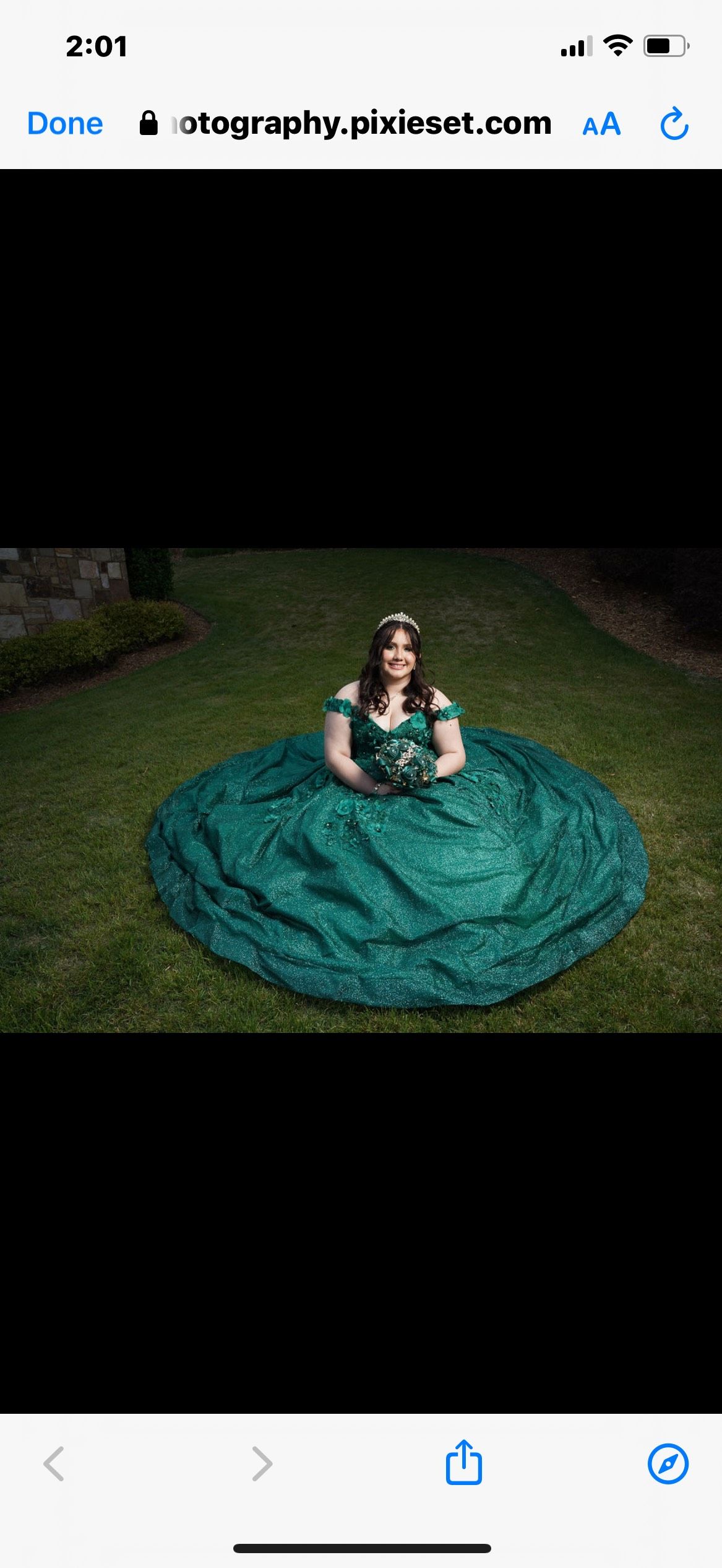 Plus Size 18 Off The Shoulder Green Ball Gown on Queenly