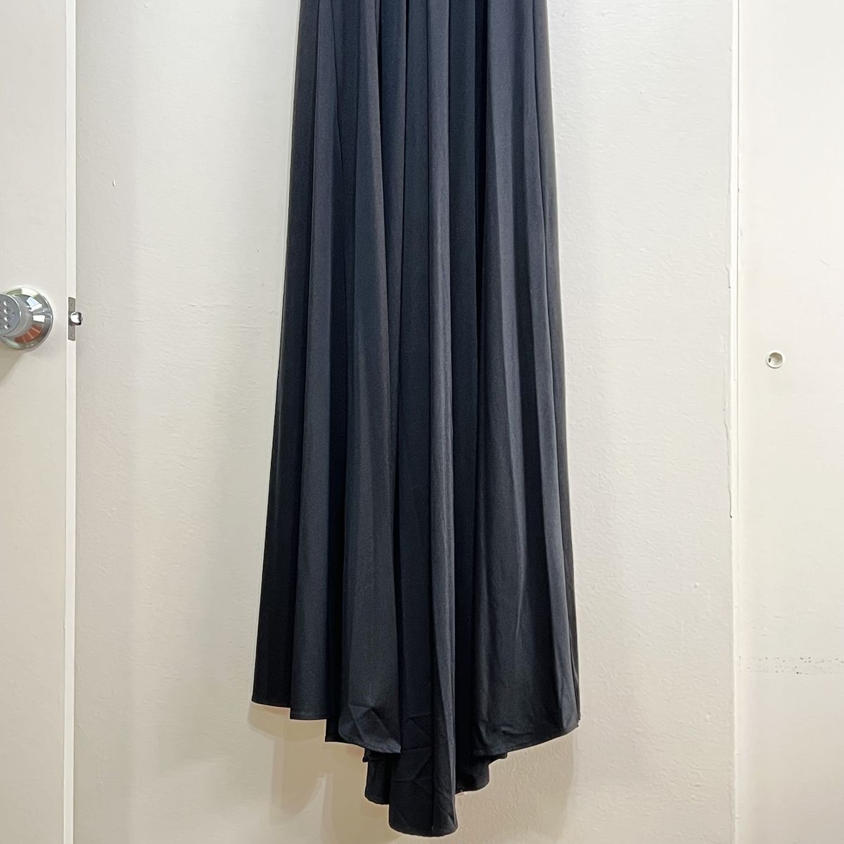 Style 28547 La Femme Size 12 Plunge Black Side Slit Dress on Queenly
