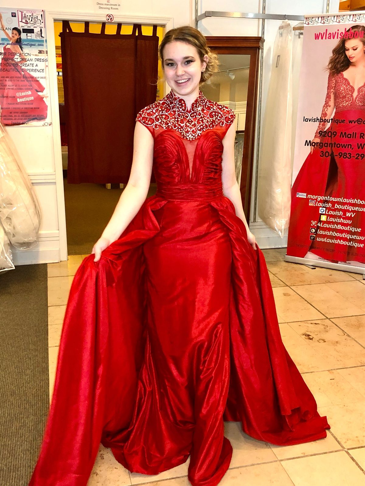 Style 37453 Jovani Size 2 Prom Cap Sleeve Red Mermaid Dress on Queenly