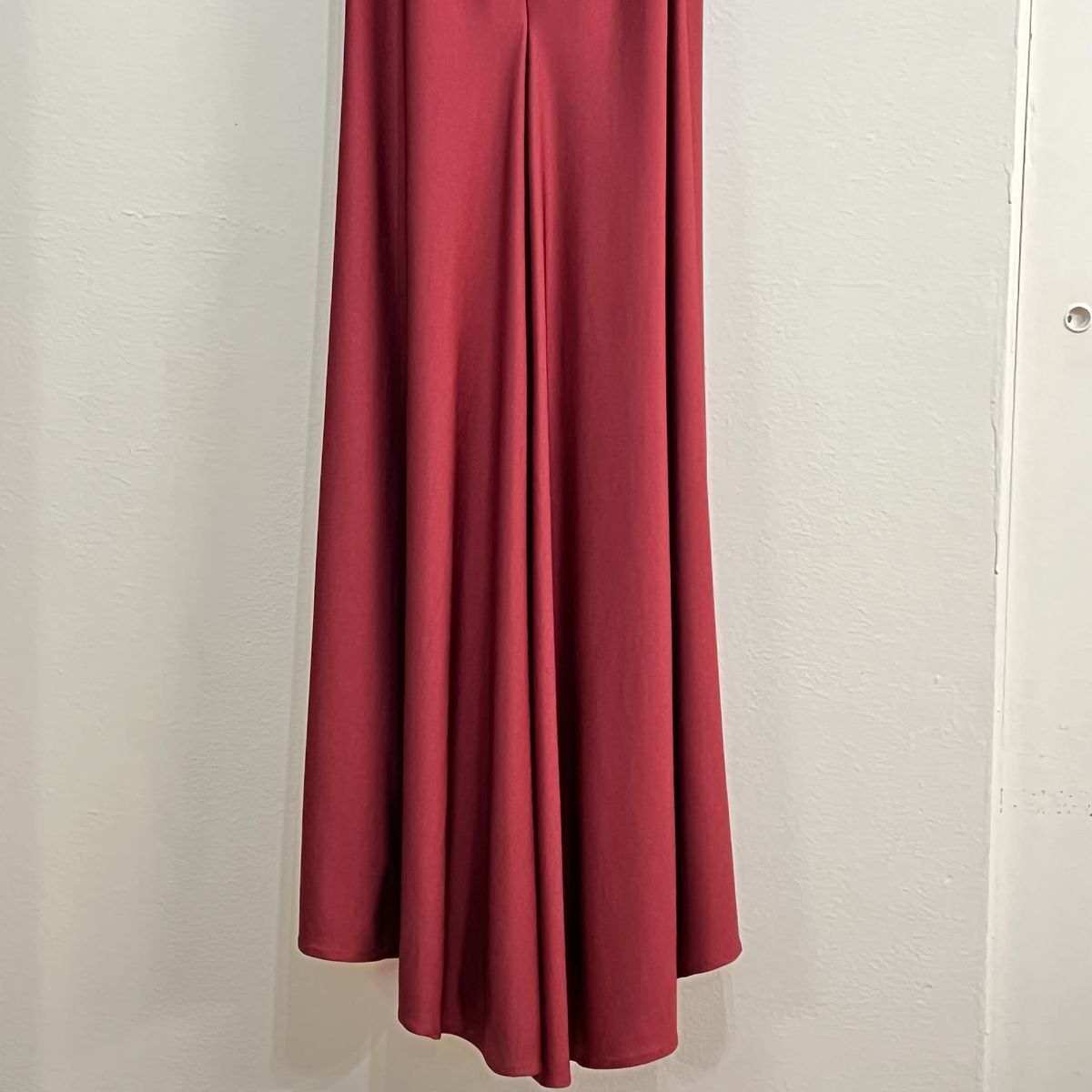 Style 28206 La Femme Size 10 Burgundy Red Side Slit Dress on Queenly