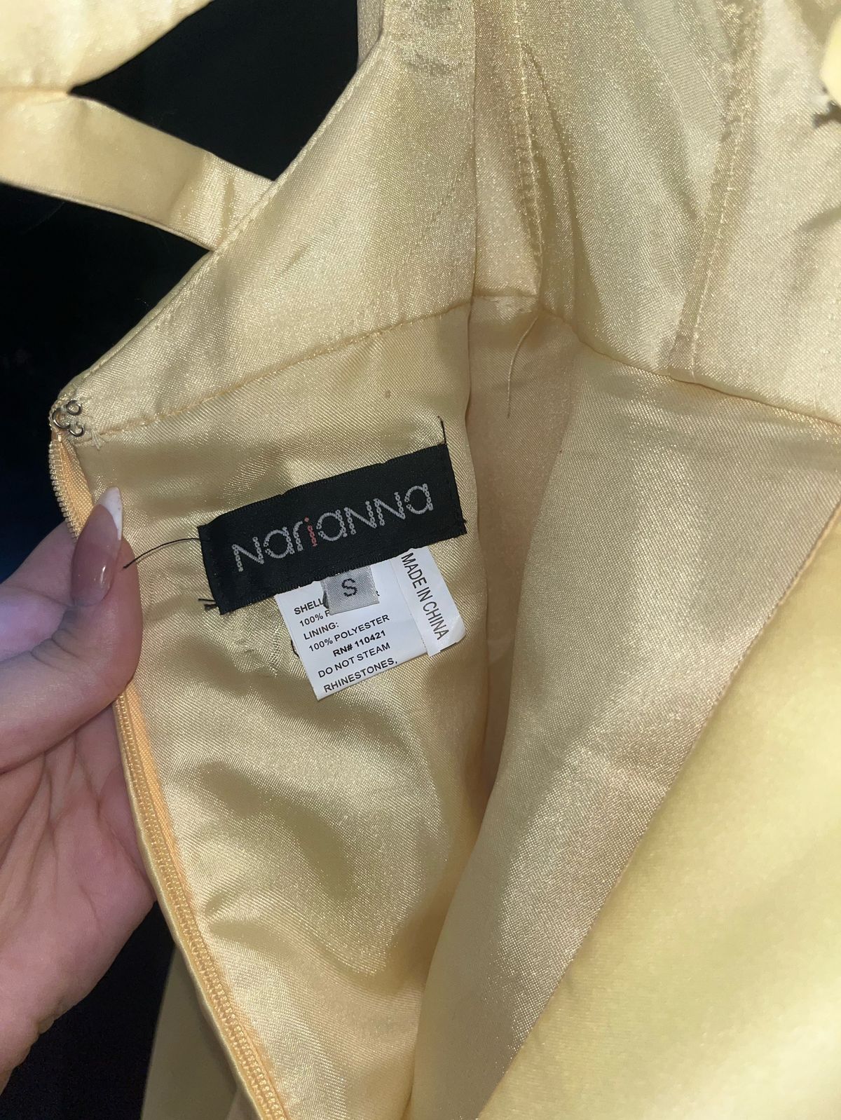 Size S Homecoming Plunge Yellow Cocktail Dress on Queenly