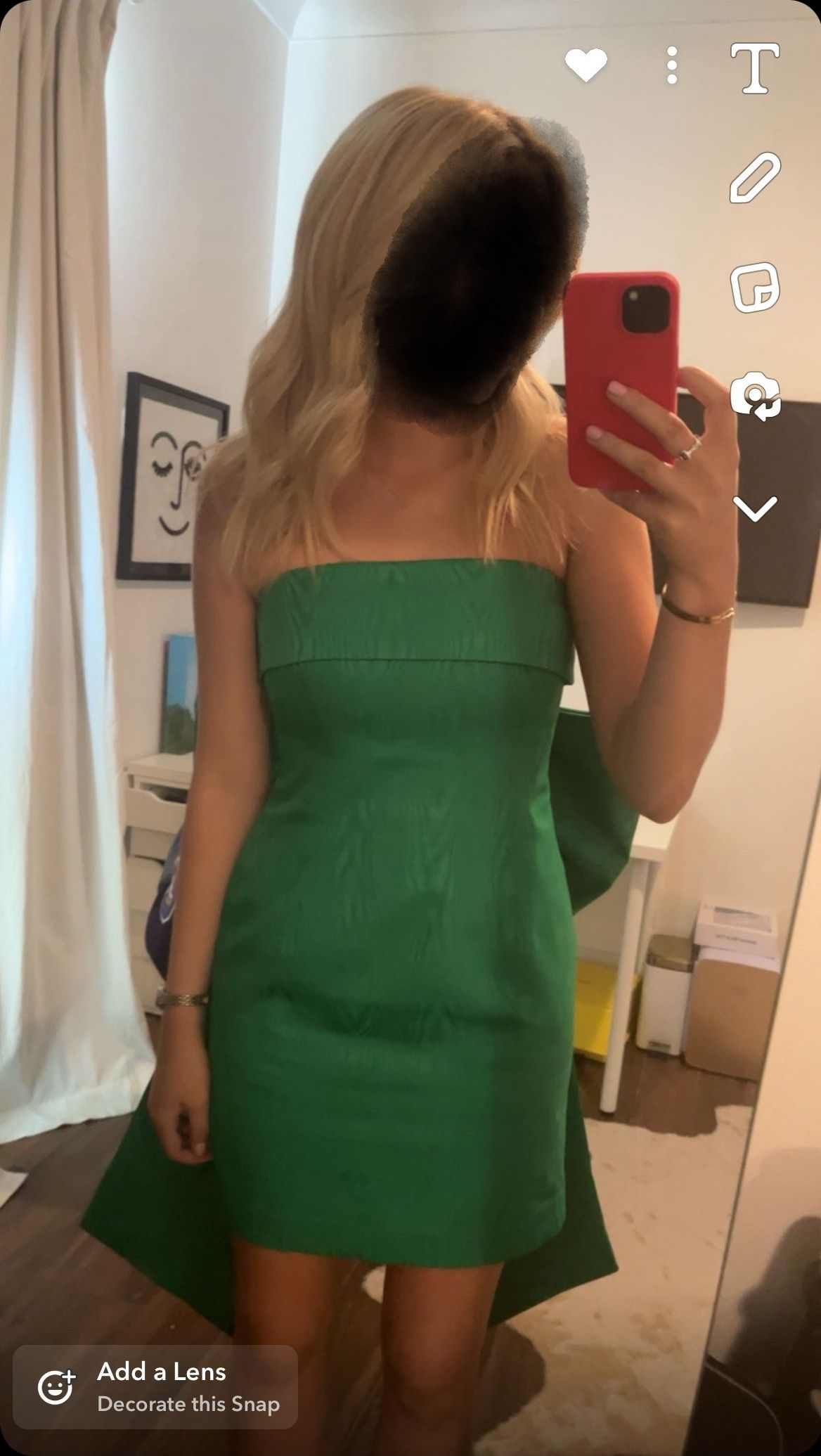 MYTHERESA Size S Prom Strapless Green Cocktail Dress on Queenly