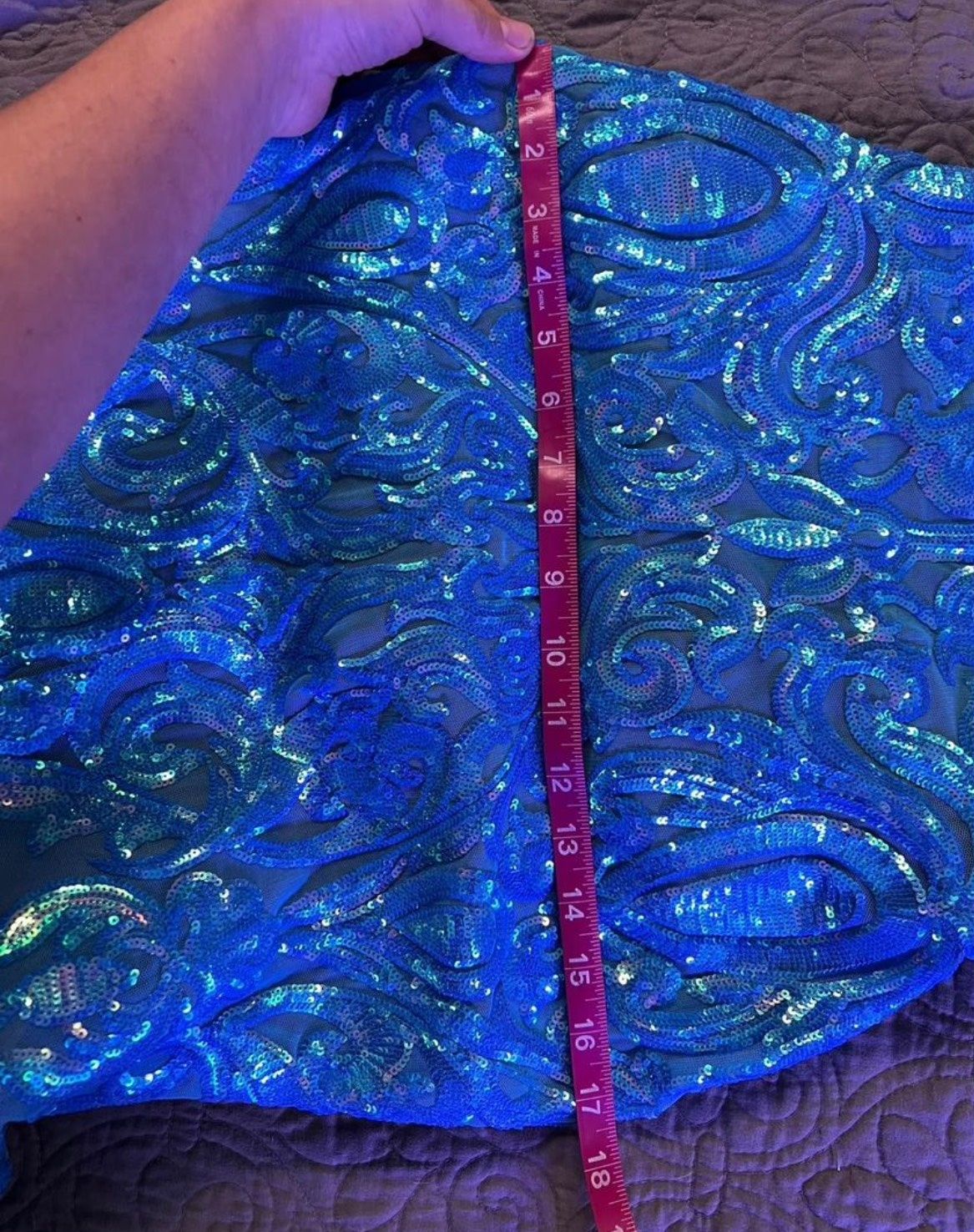 Style Custom Fernando Wong Size 4 Prom Halter Blue Mermaid Dress on Queenly