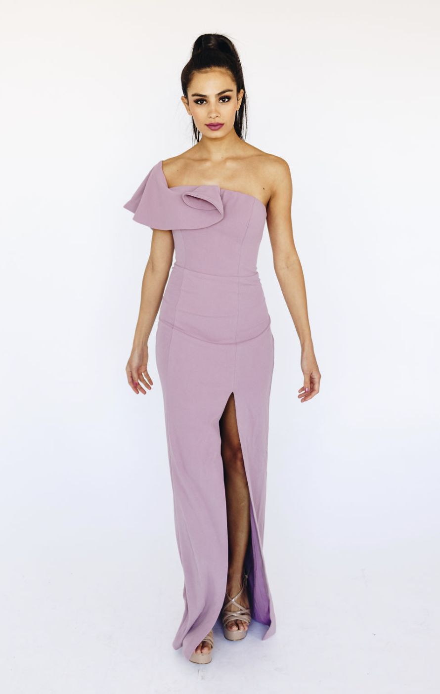 Size 8 Prom Purple Side Slit Dress on Queenly