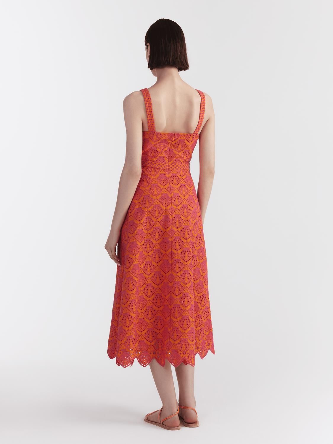 Style 1-1685066981-649 SALONI Size 2 Satin Orange Cocktail Dress on Queenly