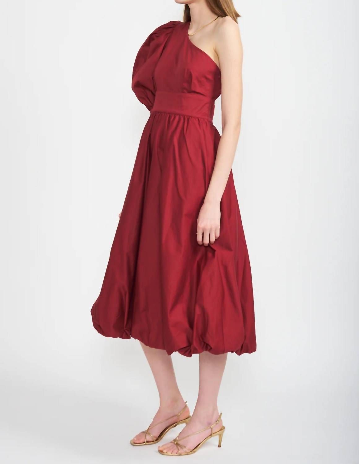 Style 1-958502925-3855 En Saison Size XS One Shoulder Burgundy Red Cocktail Dress on Queenly