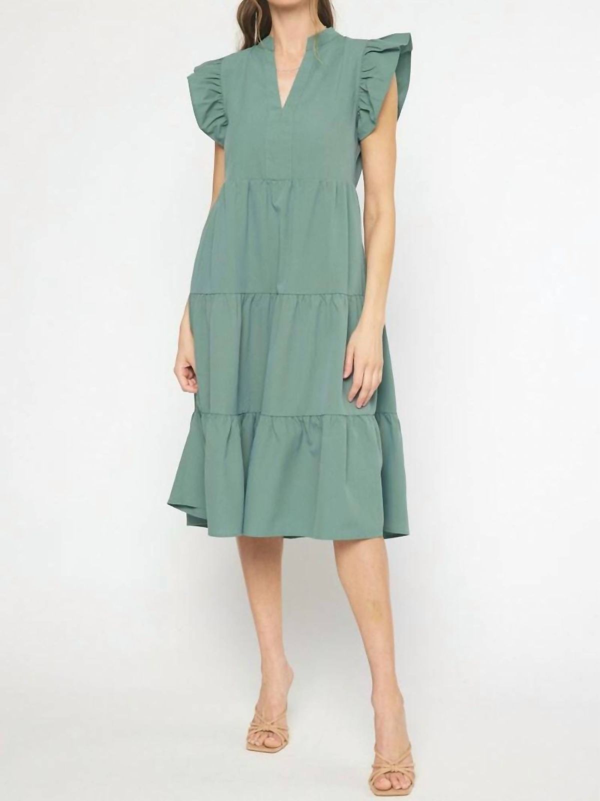 Style 1-1399384186-3011 entro Size M Sheer Green Cocktail Dress on Queenly