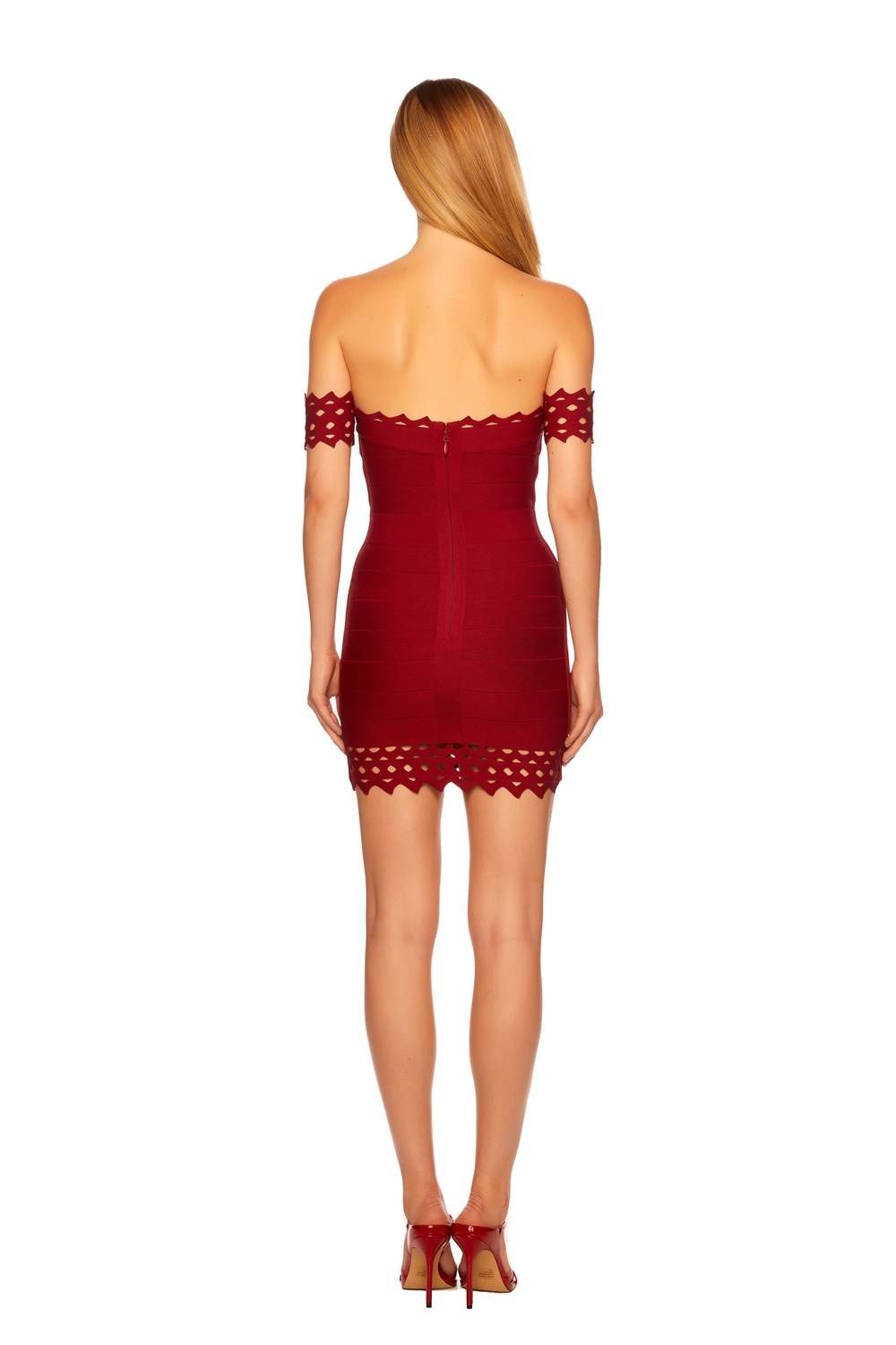 Style 1-2037239026-3855 Susana Monaco Size XS Off The Shoulder Red Cocktail Dress on Queenly