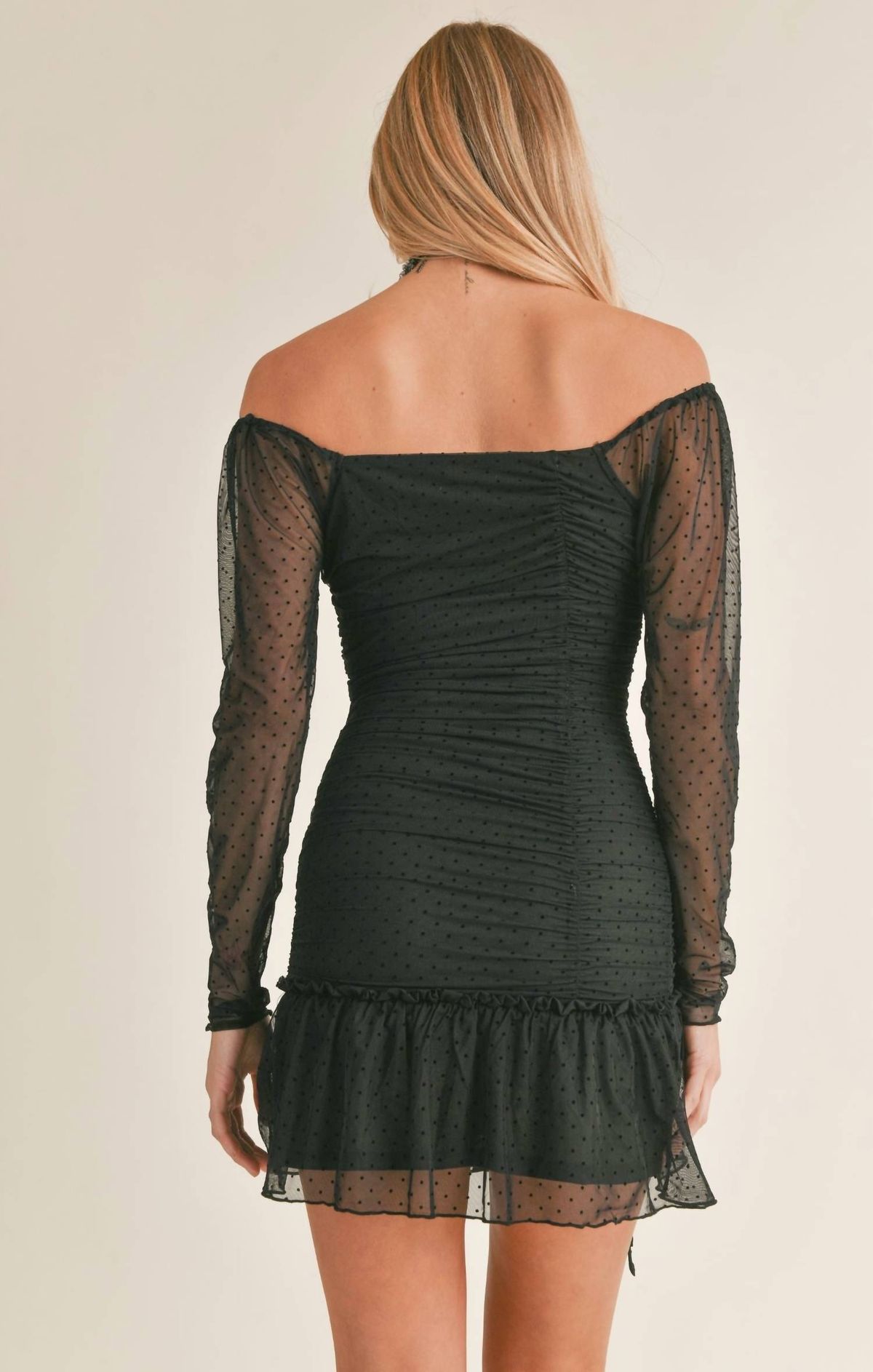 Style 1-3268667696-2791 SAGE THE LABEL Size L Off The Shoulder Velvet Black Cocktail Dress on Queenly