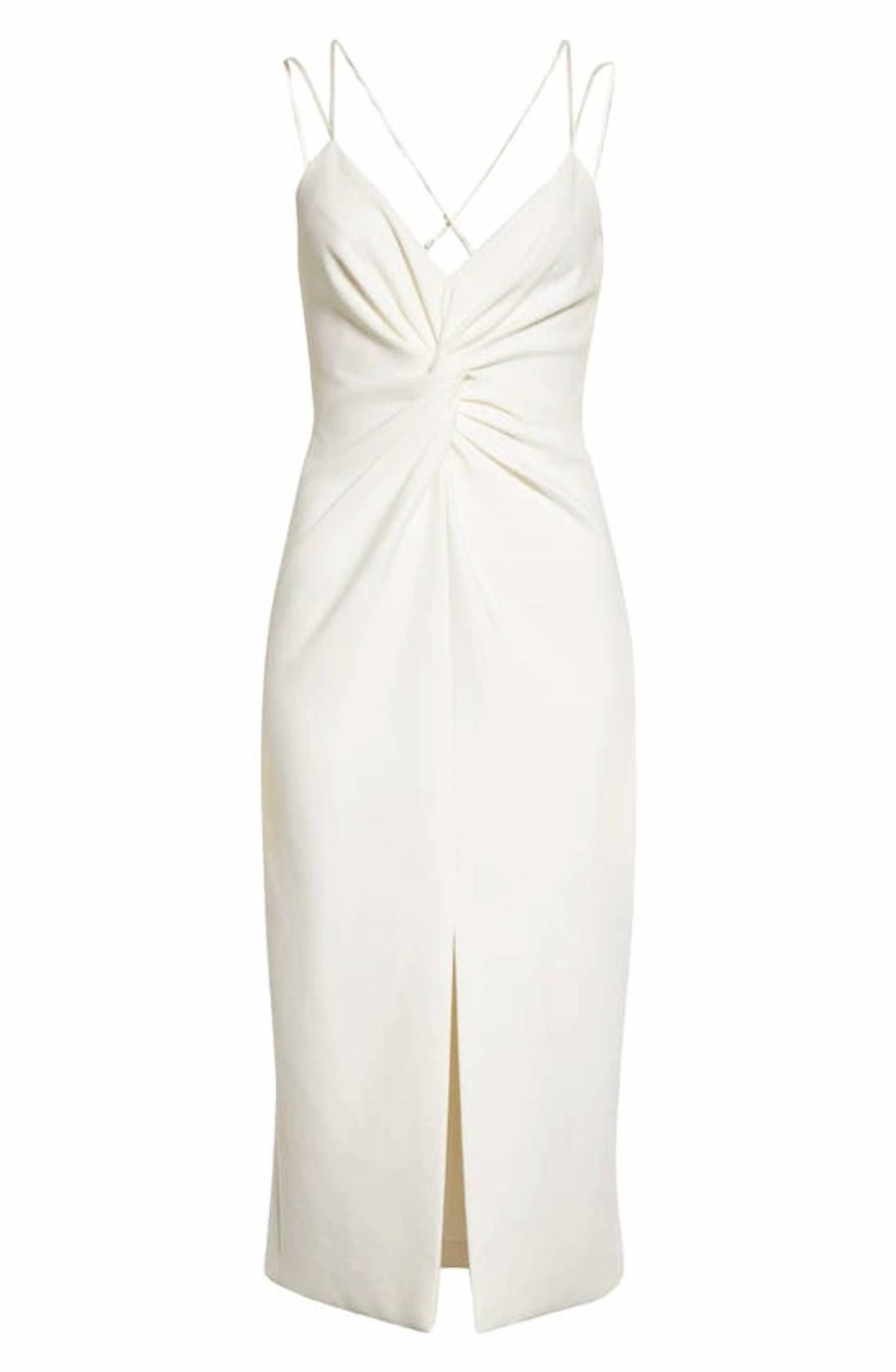 Style 1-3383143989-238 cinq a sept Size 12 White Cocktail Dress on Queenly