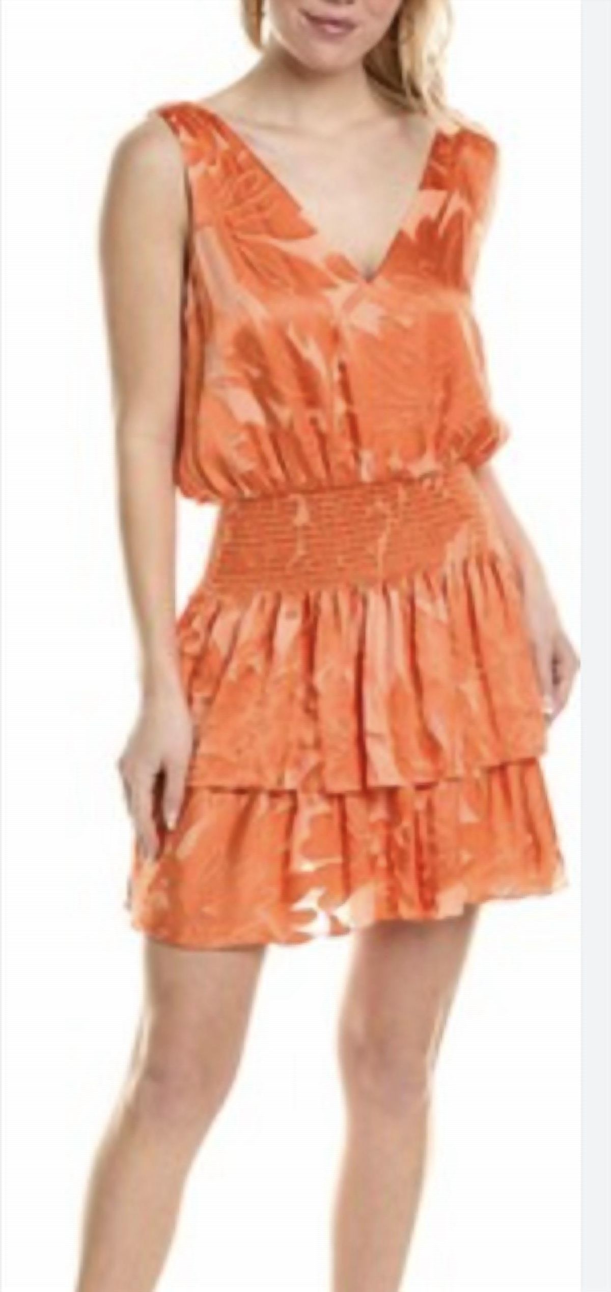 Style 1-3762063654-2696 Ramy Brook Size L Orange Cocktail Dress on Queenly