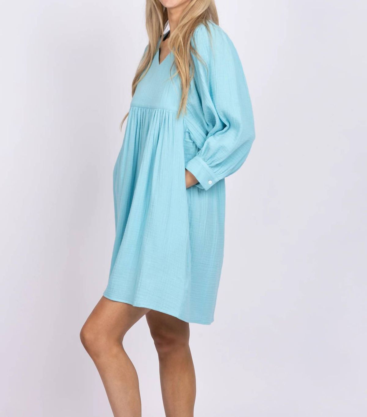 Style 1-468154584-3236 Tyler Boe Size S Long Sleeve Blue Cocktail Dress on Queenly