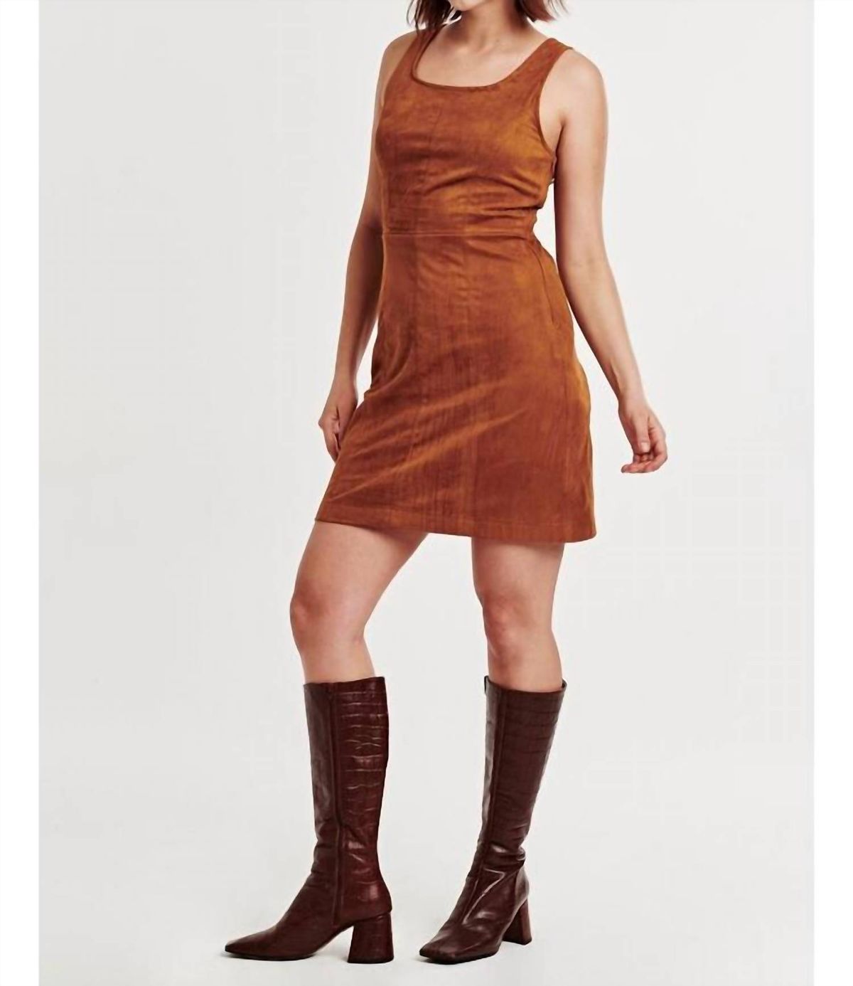 Style 1-640209596-2696 DEAR JOHN DENIM Size L Brown Cocktail Dress on Queenly