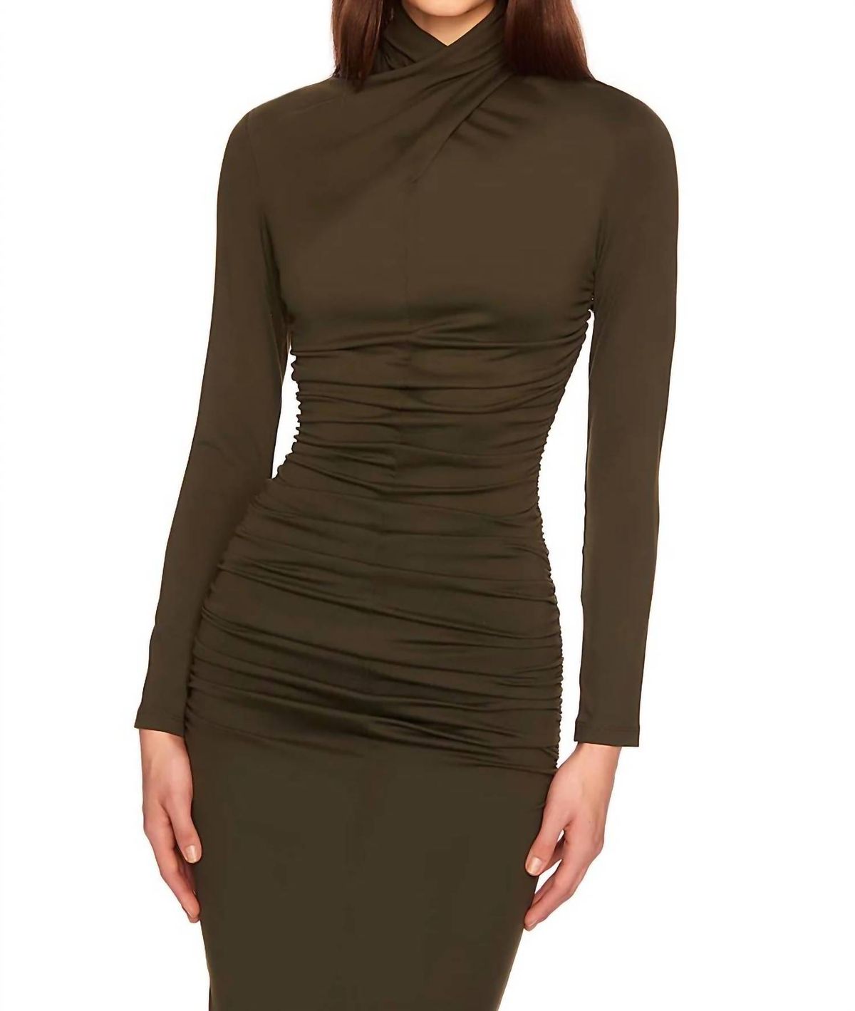 Style 1-749791118-3855 Susana Monaco Size XS Long Sleeve Green Cocktail Dress on Queenly