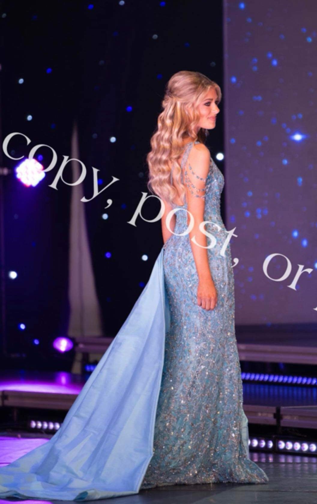 Sherri Hill Size 0 One Shoulder Blue Side Slit Dress on Queenly