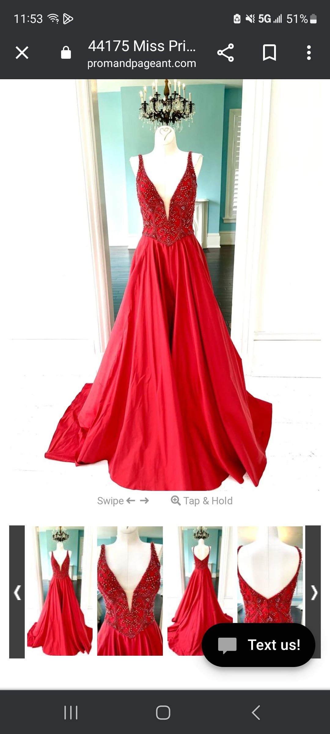 Sherri Hill Size 6 Red Ball Gown on Queenly