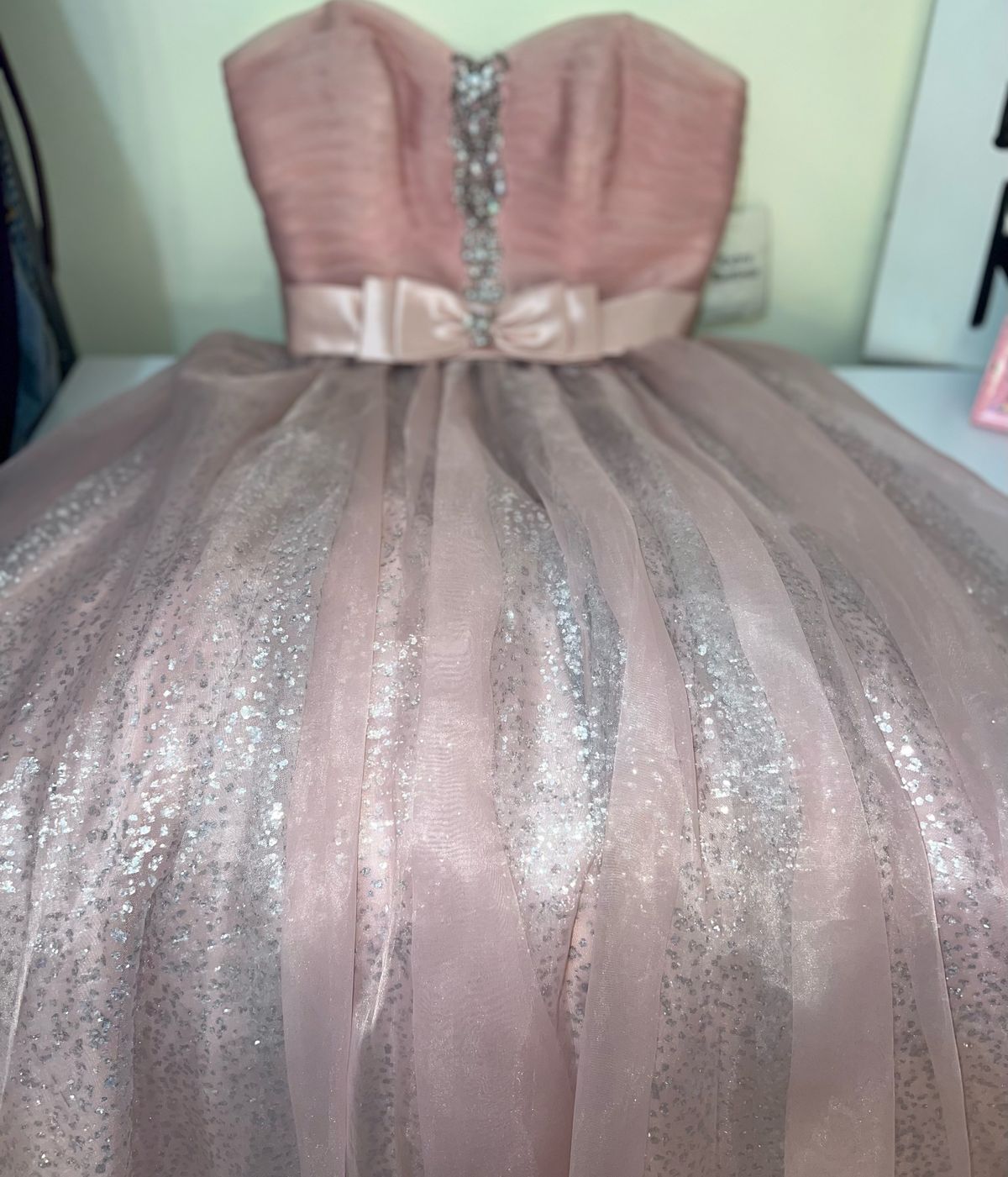 Size 4 Prom Strapless Pink Ball Gown on Queenly
