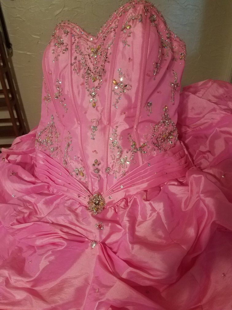 MoriLee Plus Size 18 Pink Ball Gown on Queenly