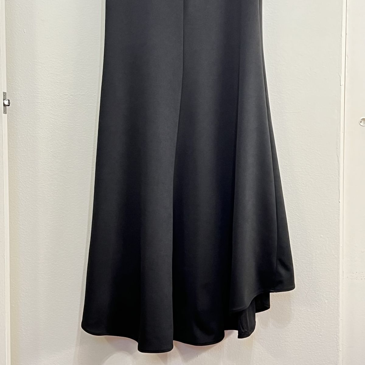 Style 28176 La Femme Size 10 One Shoulder Black Side Slit Dress on Queenly